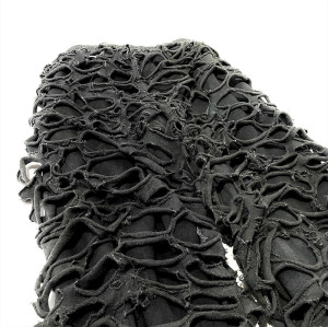 Custom Distressed Knit Fabric Jeans – Bold Outlines for Visionary Designers