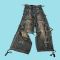 Custom Wholesale Vintage Utility Cargo Denim Pants with Multi-Pocket and Strap Design