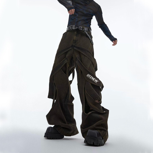 Avant-Garde Wide-Leg Custom Jeans with Tailored Bulk Order Services for Streetwear Enthusiasts