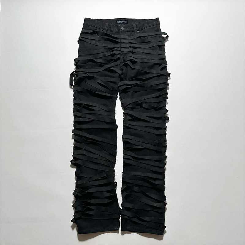 Custom Strip Patches Jeans