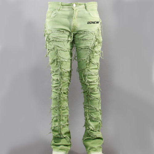 Distressed Stacked Jeans - Tailored Wholesale for Urban Streetwear Collections