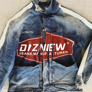 Vintage Distressed Denim Jacket with Custom Graphics - Tailored Bulk for Streetwear Brands