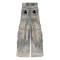 Custom Vintage Wash Denim Cargo Pants with Graphic Details - Tailored Bulk Options
