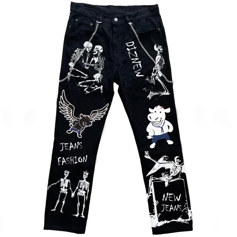 Custom Screen-Printed Jeans 