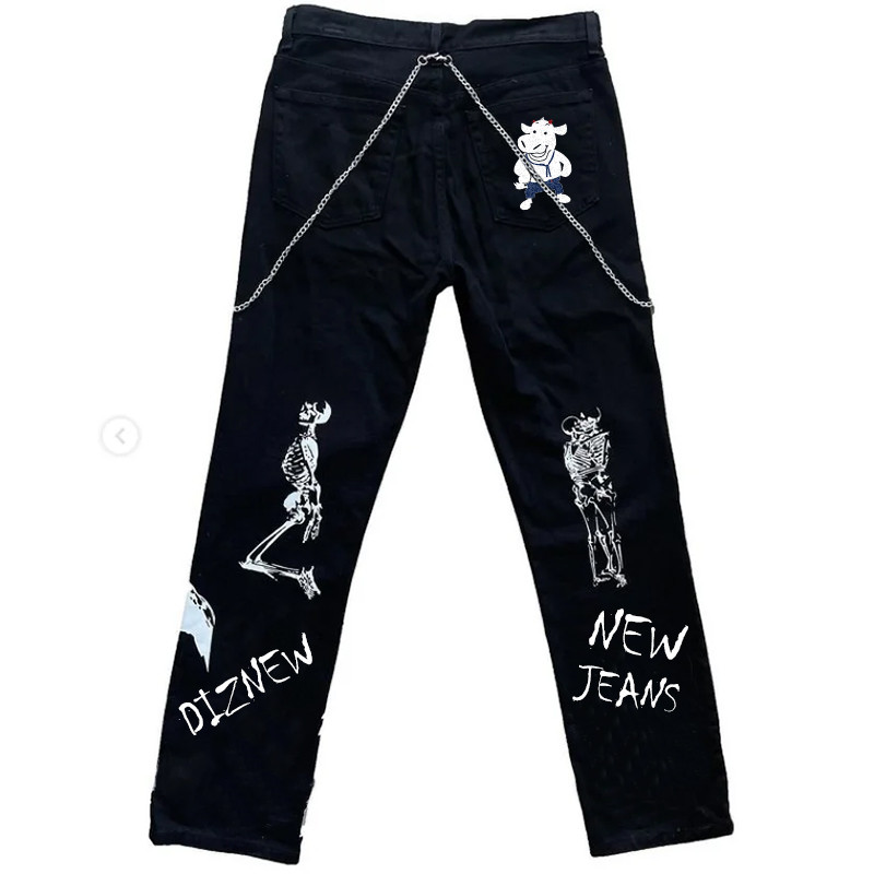 Custom Screen-Printed Jeans 