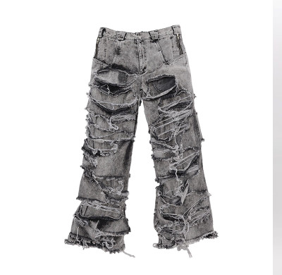Custom Mid Rise Wide Leg Jeans - Tailored Black Flared & Baggy Denim