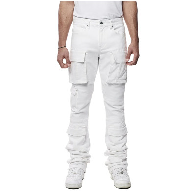Custom White Jeans for Men | Stacked & Cargo Styles | Tailored Fit