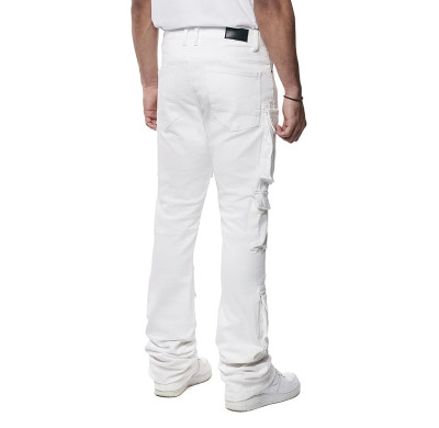 Custom White Jeans for Men | Stacked & Cargo Styles | Tailored Fit