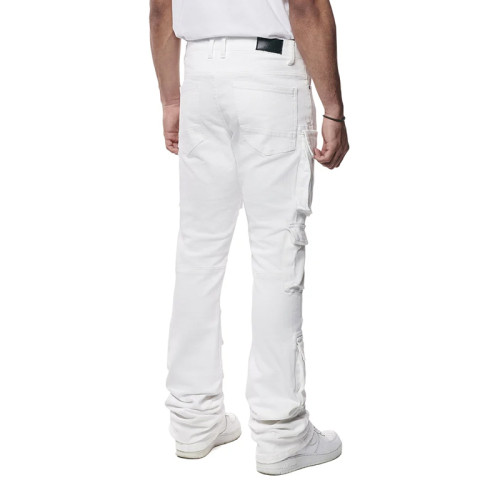 Custom White Jeans for Men | Stacked & Cargo Styles | Tailored Fit