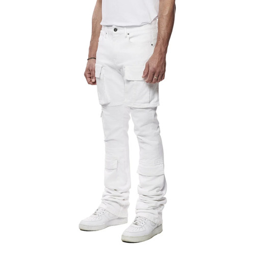 Custom White Jeans for Men | Stacked & Cargo Styles | Tailored Fit