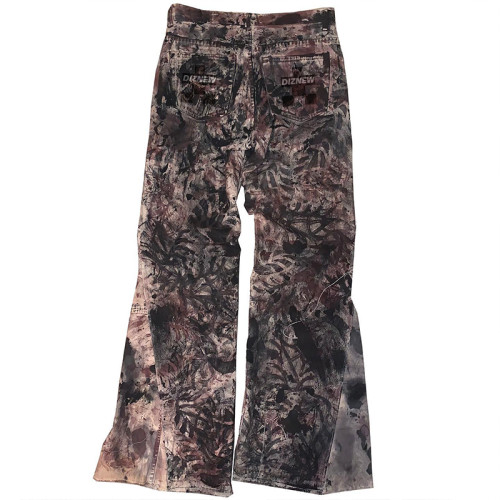 Custom Printed Flare Jeans for Men | Bootcut Artistic Denim