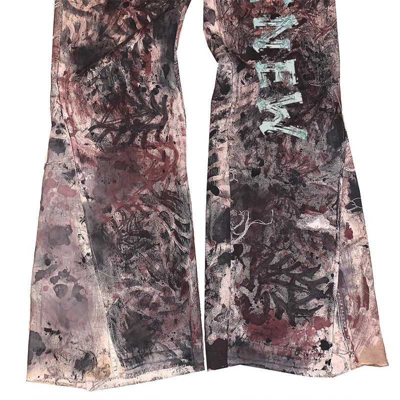 men's printed jeans