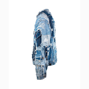 Custom Patchwork Denim Jacket | Made-to-Order Distressed Design