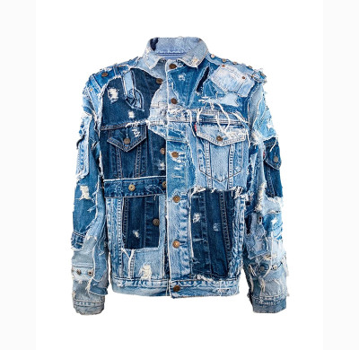Custom Patchwork Denim Jacket | Made-to-Order Distressed Design
