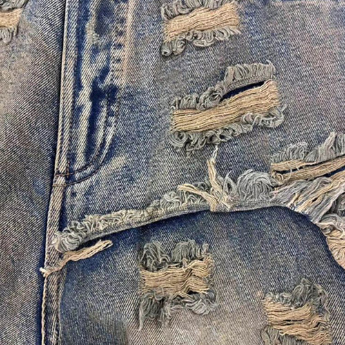 OEM & ODM Custom Distressed Denim Jeans | Unique Ripped Style - Perfect for Wholesalers & Designers