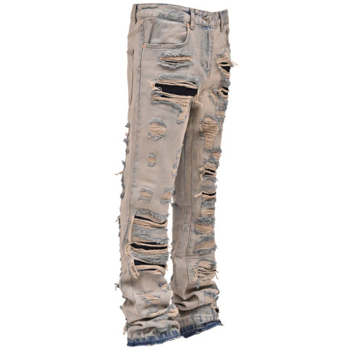 Men's Custom Distressed Denim Jeans | OEM & ODM Services | Edgy Ripped Designs