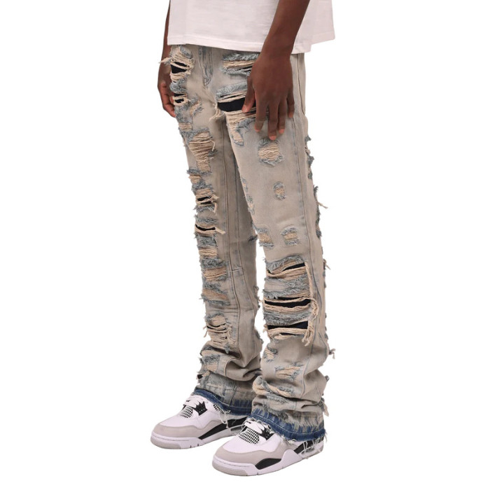 Maßgefertigte Distressed-Jeans für Herren | OEM- und ODM-Dienste | Edgy Ripped Designs