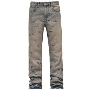 Jeans mit individuell besticktem Knoten | Ideal für Einzelhändler und Markenpartnerschaften