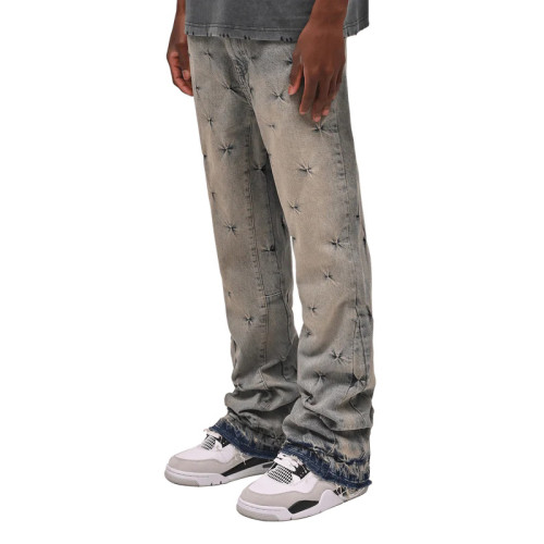 Custom Embroidered Knot Denim Jeans | Ideal for Retailers and Brand Partnerships