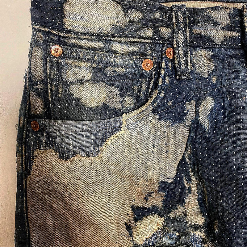 Wholesale bleached denim shorts