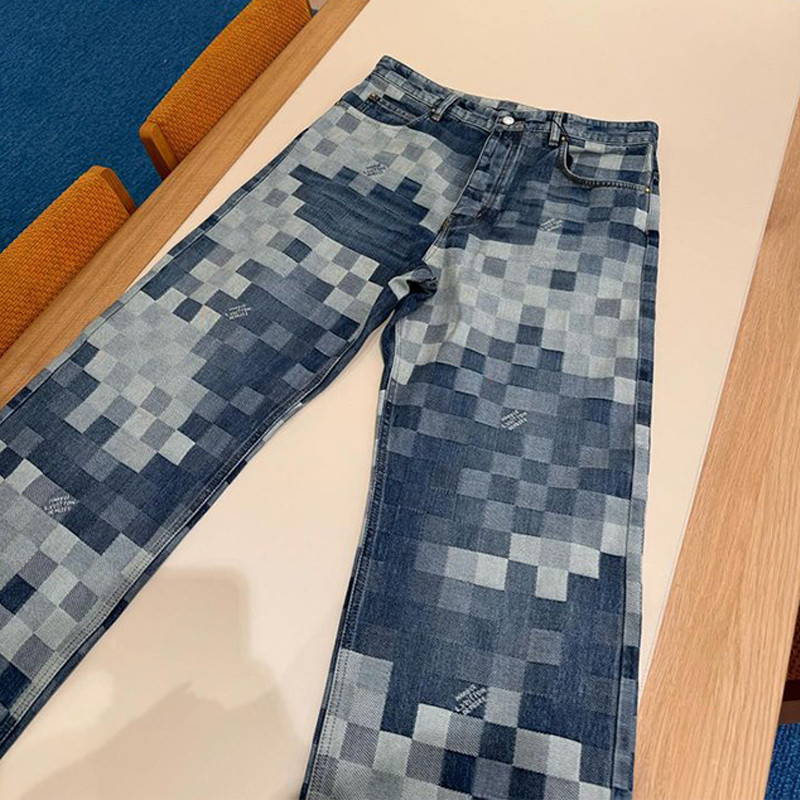 High-Quality Jacquard Denim Jeans