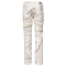 Custom Embroidered White Denim Jeans | Artistic Line Pattern