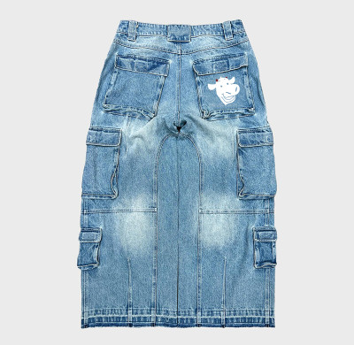 Custom Multi-Pocket Cargo Denim Jeans | Architectural Design