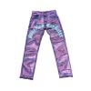 Custom Artistic Tie-Dye Denim | Pink & Purple Distressed Design | Statement Streetwear
