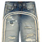 Custom Side Panel Denim | Premium Distressed Design | Architectural Stripe Detail