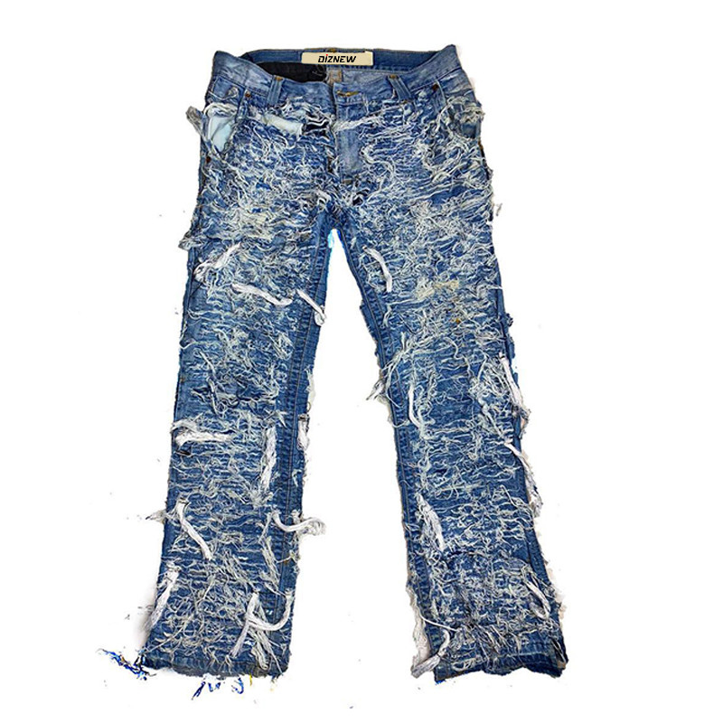 Embroidered Stitching Jeans OEM