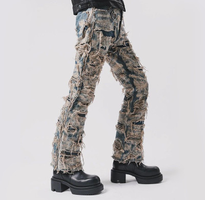 Custom Double Layer Embroidered Denim Jeans – Tailored for Bulk Orders
