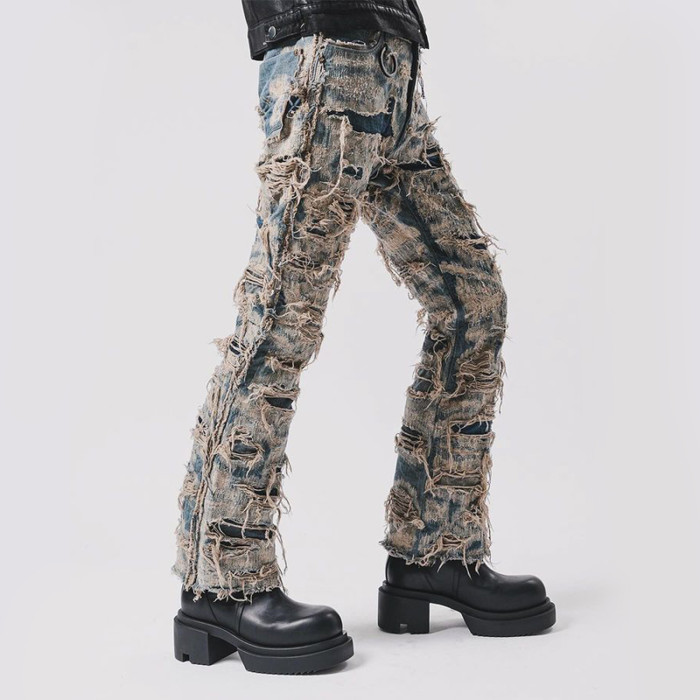 Custom Double Layer Embroidered Denim Jeans – Tailored for Bulk Orders