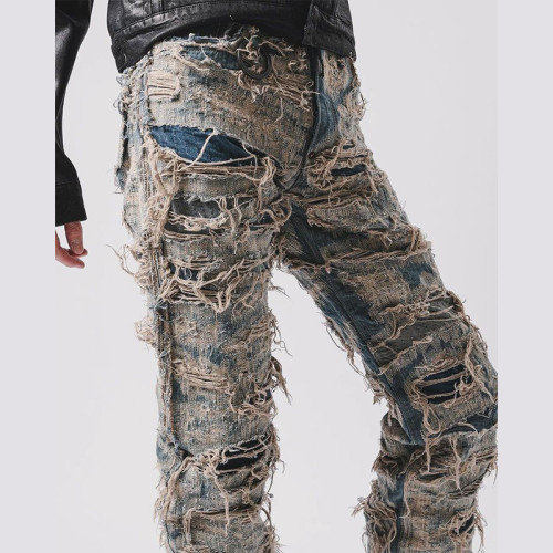 Custom Double Layer Embroidered Denim Jeans – Tailored for Bulk Orders