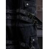 Custom Black Buckle Strap Denim Jeans – Gothic Punk Streetwear