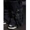 Custom Black Buckle Strap Denim Jeans – Gothic Punk Streetwear