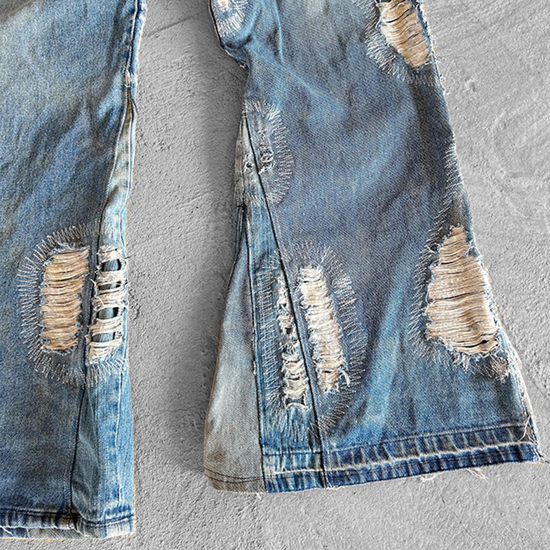 heavy ripped jeans