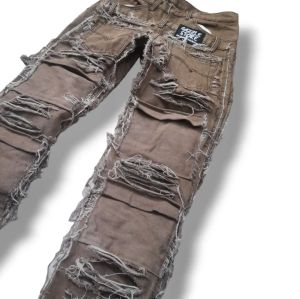 Custom Extreme Ripped Distressed Jeans – Vintage Grunge Style