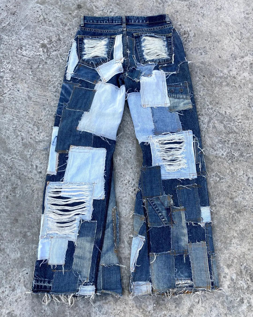 patchwork jeans custom