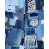 Custom Patchwork Distressed Denim Jeans – Vintage Reconstructed Style