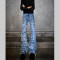 Custom Hand-Distressed Shredded Grid Denim Jeans – Statement Streetwear