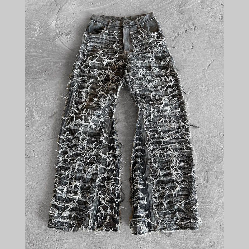 Custom distressed jeans