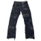 Custom Punk-Inspired Black Denim Jeans – Distressed, Embellished, and Designed
