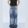 Maßgefertigte Jeans mit weitem Bein und Vintage-Waschung – Übergroße Passform | Blank Wholesale