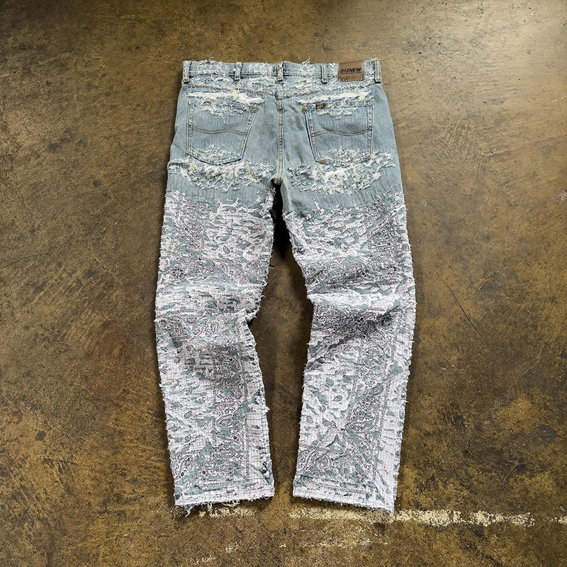 High-end designer denim pants