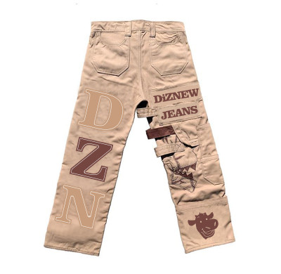 Custom Embroidered Patch Cargo Pants – DiZNEW Designer Streetwear