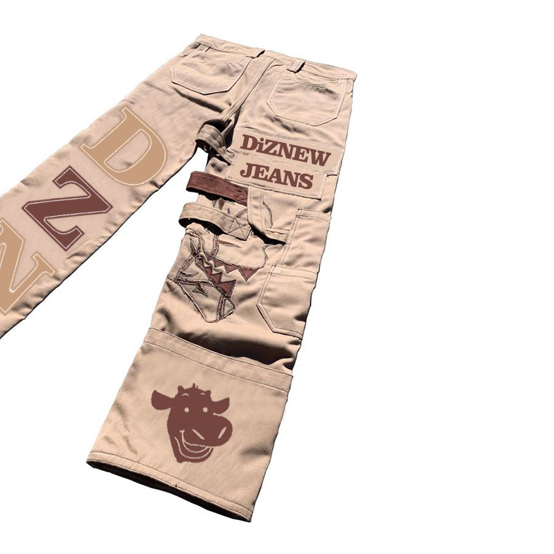 DiZNEW embroidered cargo pants