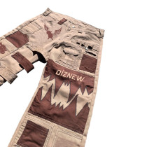 Custom Embroidered Patch Cargo Pants – DiZNEW Designer Streetwear