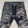 Custom Distressed Patchwork Denim Jeans with Embroidered Stitching Patches – DiZNEW