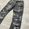 Custom Distressed Patchwork Denim Jeans with Embroidered Stitching Patches – DiZNEW