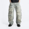 Custom Vintage Washed Cargo Pants with Multi-Pocket Design – DiZNEW